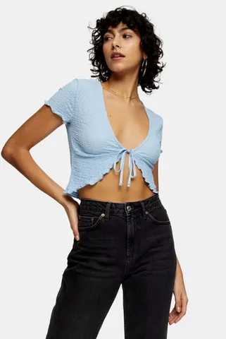 blue crinkle crop cardigan 62ff1b4736c3847352eb2ca67418a490