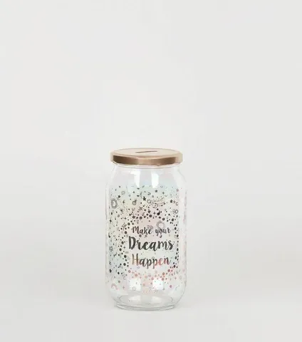 new look gold make your dreams happen money jar 62ff1b4736c3847352eb2ca67418a490