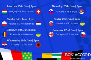 Euros Schedule at Bon Accord