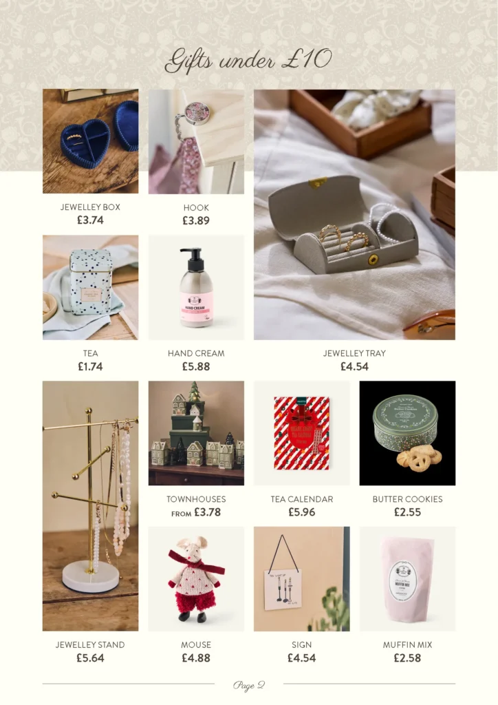 Søstrene Grene Christmas Gift Guide 2025 SG Christmas 2025 Gift Guide Gifts under £10