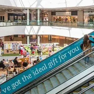 Photo taken from the upper mall looking down onto Costa